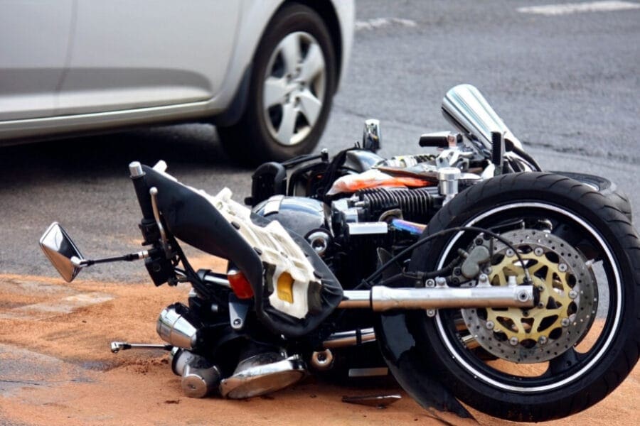car crash into motorbike, motorcycle accident road safety must know