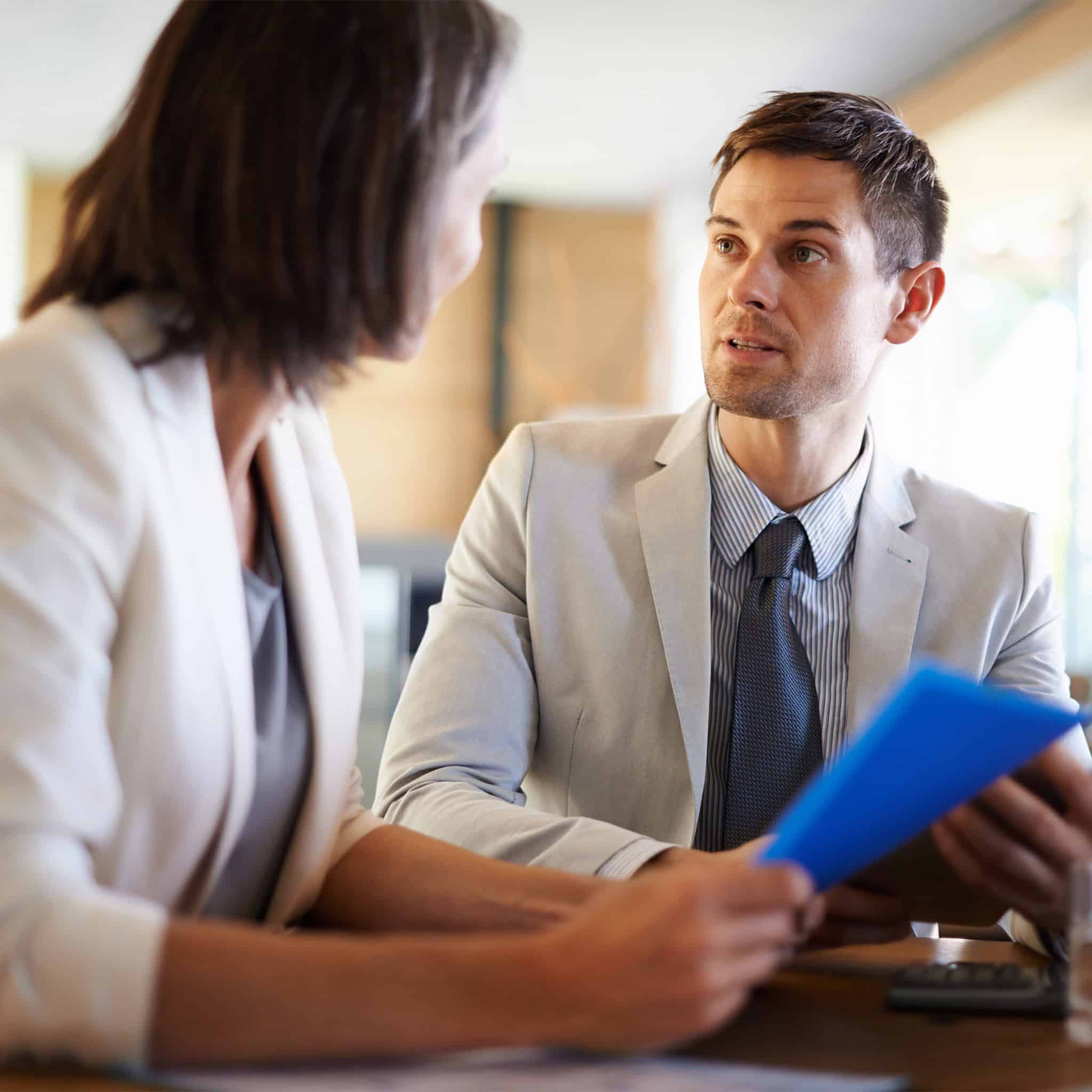 Lawyer Explaining to Client
